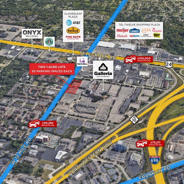 300 Galleria, Southfield, MI à vendre - Aérien – Image 3 sur 3