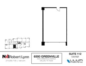 6500 Greenville Ave, Dallas, TX à louer Plan d’étage– Image 1 sur 1