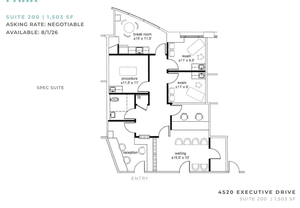 4520 Executive Dr, San Diego, CA à louer Plan d’étage– Image 1 sur 1