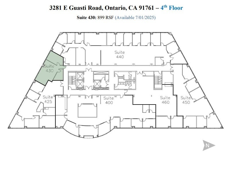 3281 E Guasti Rd, Ontario, CA à louer Plan d’étage– Image 1 sur 1