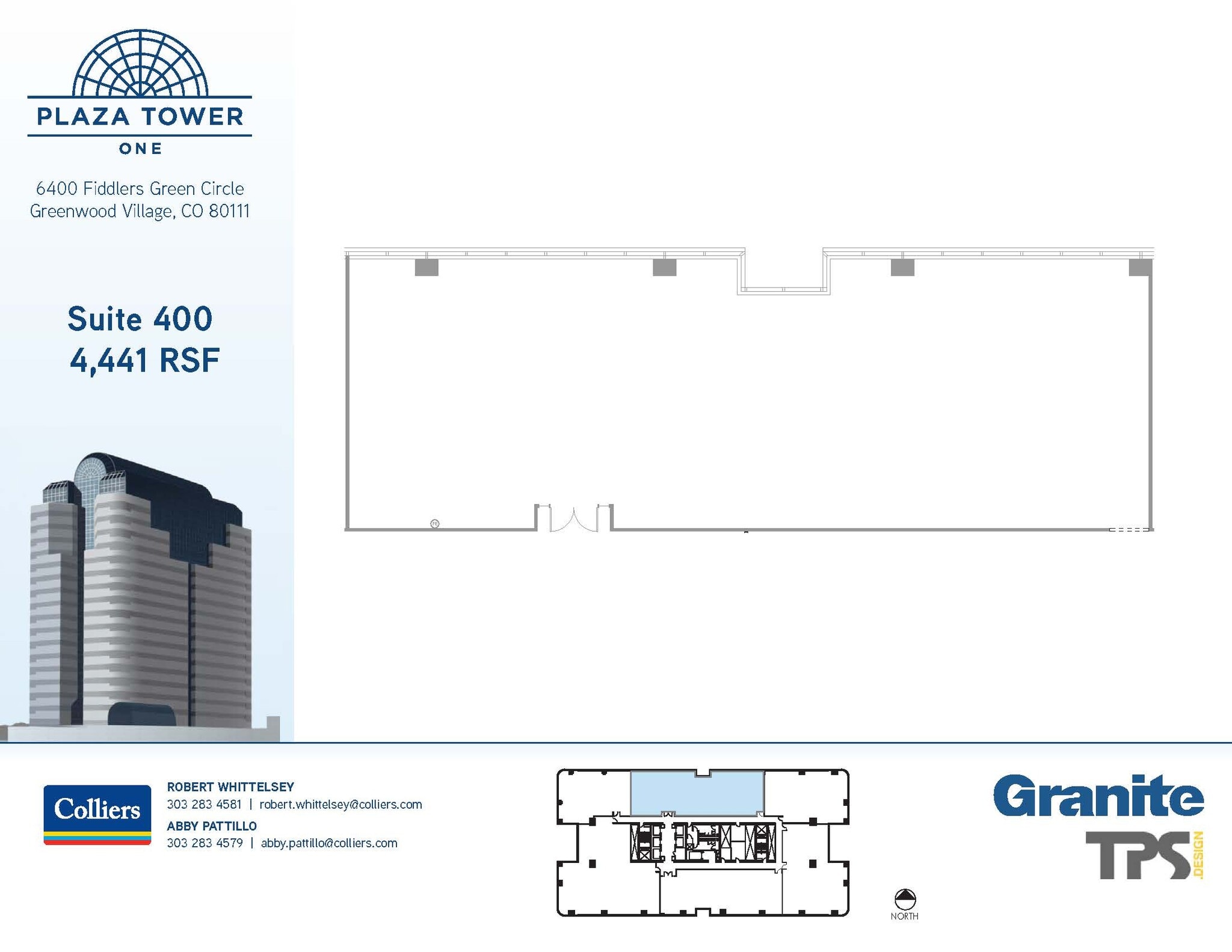 6400 S Fiddlers Green Cir, Greenwood Village, CO à louer Plan d’étage– Image 1 sur 1