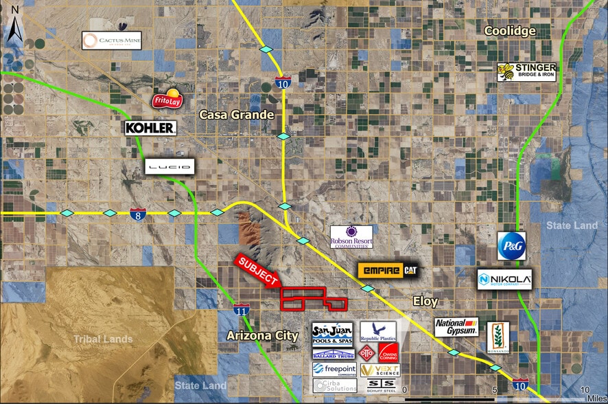 N Sunland Gin Road, Casa Grande, AZ à vendre - Aérien – Image 3 sur 3