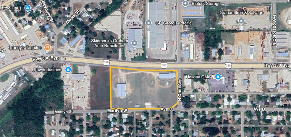 Highway 380 Bypass, Graham portefeuille de 3 biens à vendre sur LoopNet.fr - Aérien – Image 1 sur 5