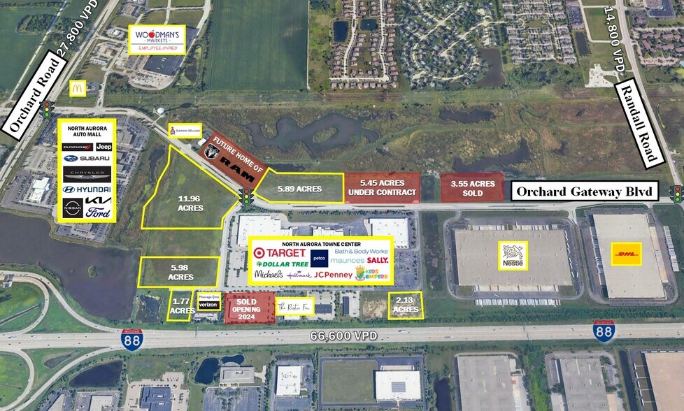 LAND PARCELS-North Aurora Towne Center portefeuille de 5 biens à vendre sur LoopNet.fr - Photo de l’immeuble – Image 1 sur 7