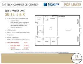 2875 E Patrick Ln, Las Vegas, NV à louer Plan d’étage– Image 2 sur 3