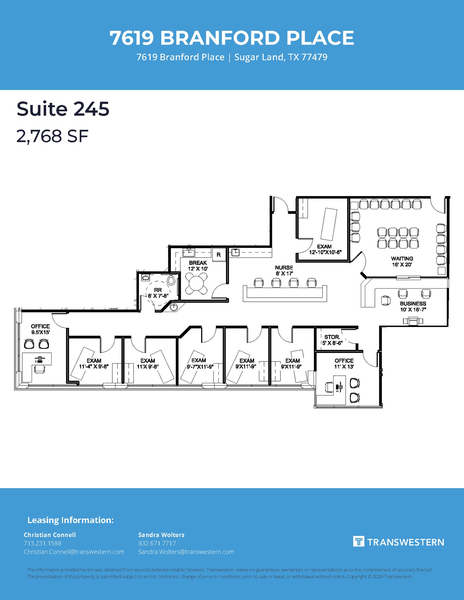 7619 Branford Pl, Sugar Land, TX à louer Plan d’étage– Image 1 sur 1