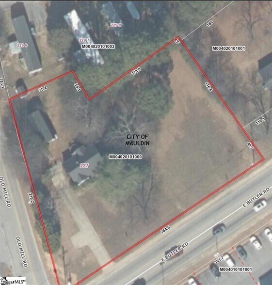 227 E Butler Rd, Mauldin, SC à vendre - Plan cadastral – Image 2 sur 4
