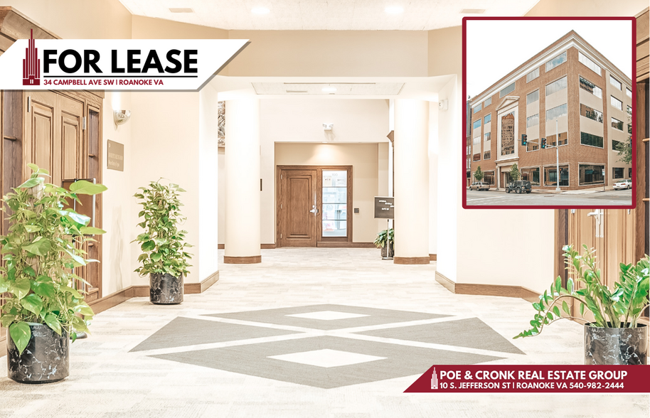 34 Campbell Ave SW, Roanoke, VA à louer - Photo de l’immeuble – Image 1 sur 7