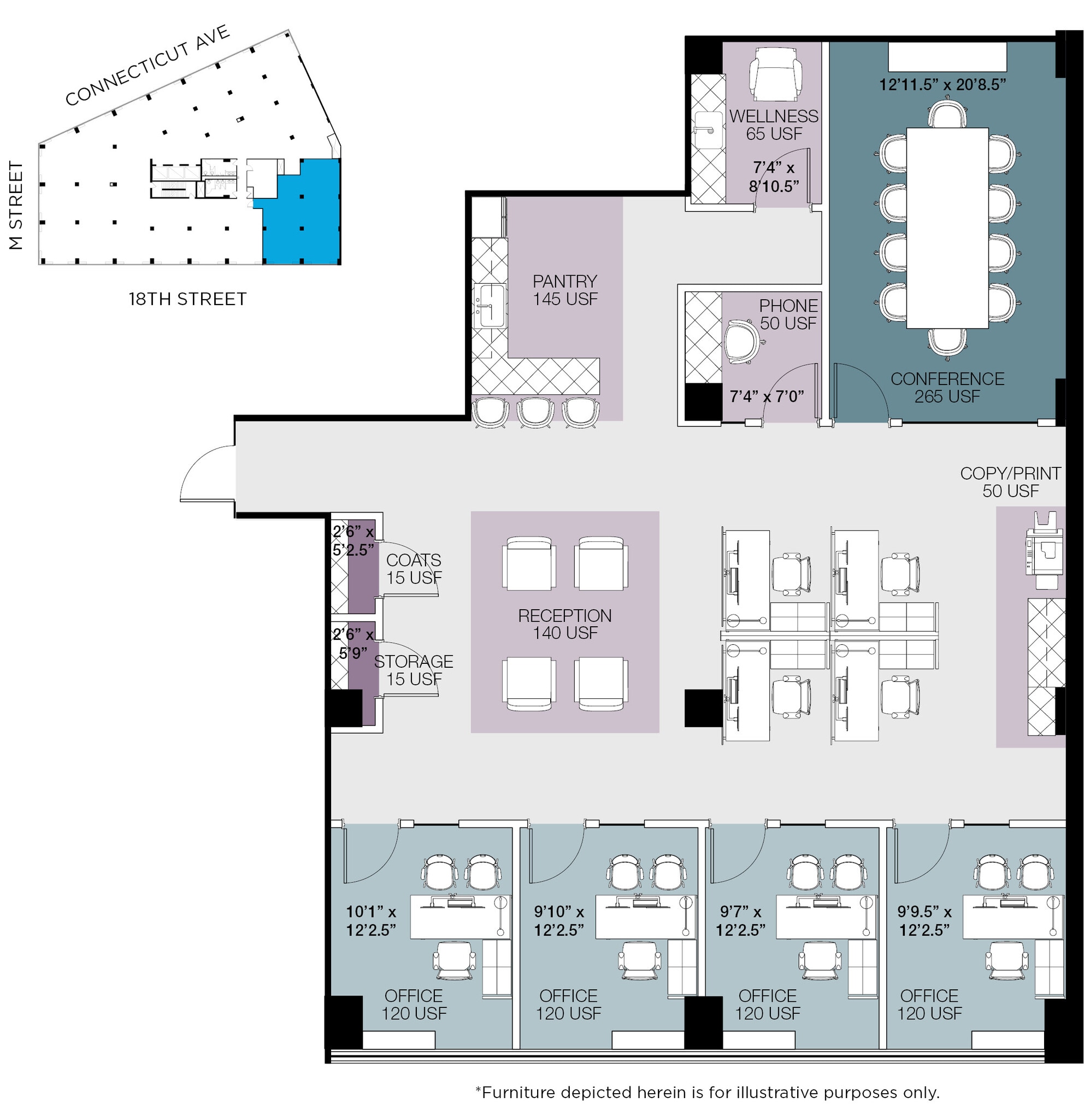 1150 Connecticut Ave NW, Washington, DC à louer Plan d’étage– Image 1 sur 1