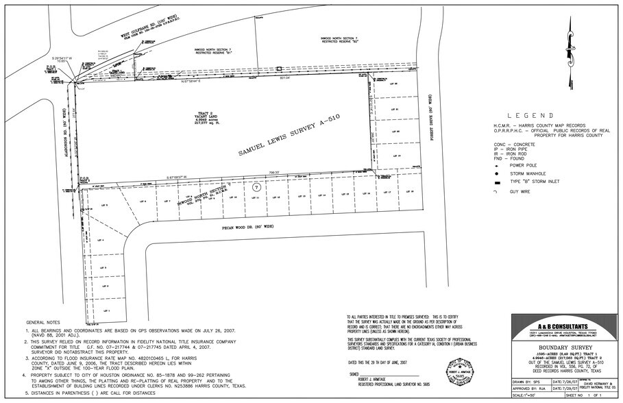 8800 Alabonson Rd, Houston, TX à vendre - Plan de site – Image 3 sur 3