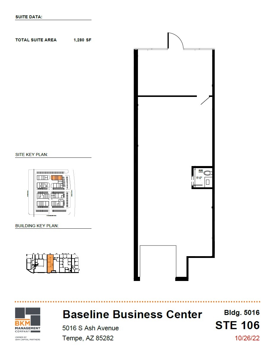 5024 S Ash Ave, Tempe, AZ à louer Plan d’étage– Image 1 sur 3