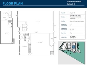 5340 Eastgate Mall, San Diego, CA à louer Plan d’étage– Image 1 sur 1