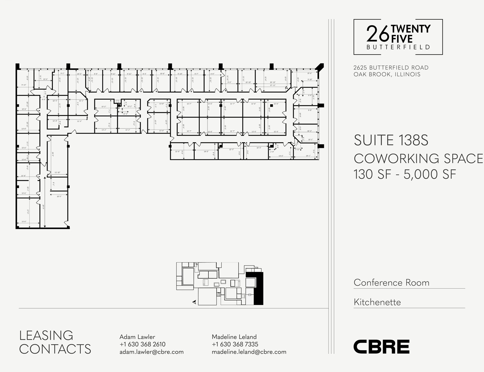 2625 Butterfield Rd, Oak Brook, IL à louer Plan d’étage– Image 1 sur 1