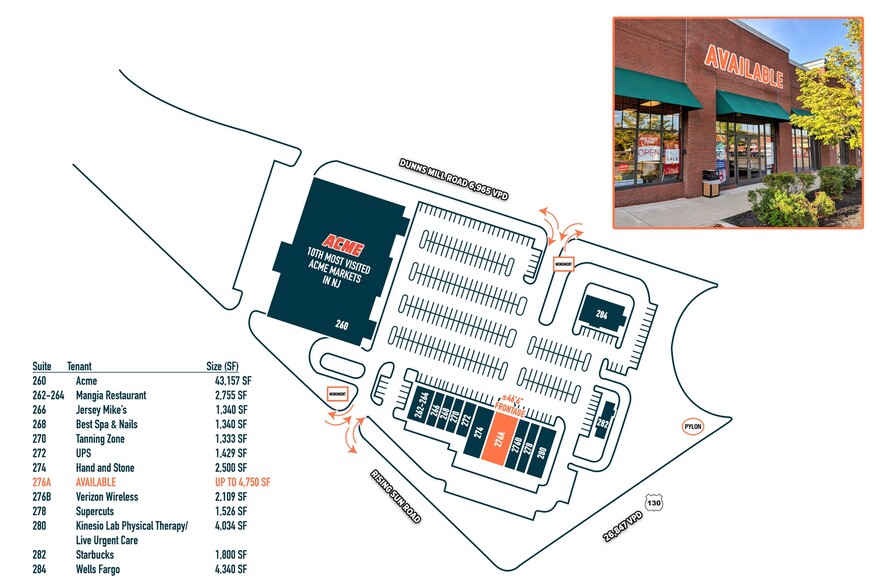 Route 130 & Dunns Mill Rd, Bordentown, NJ à louer - Plan de site – Image 2 sur 4