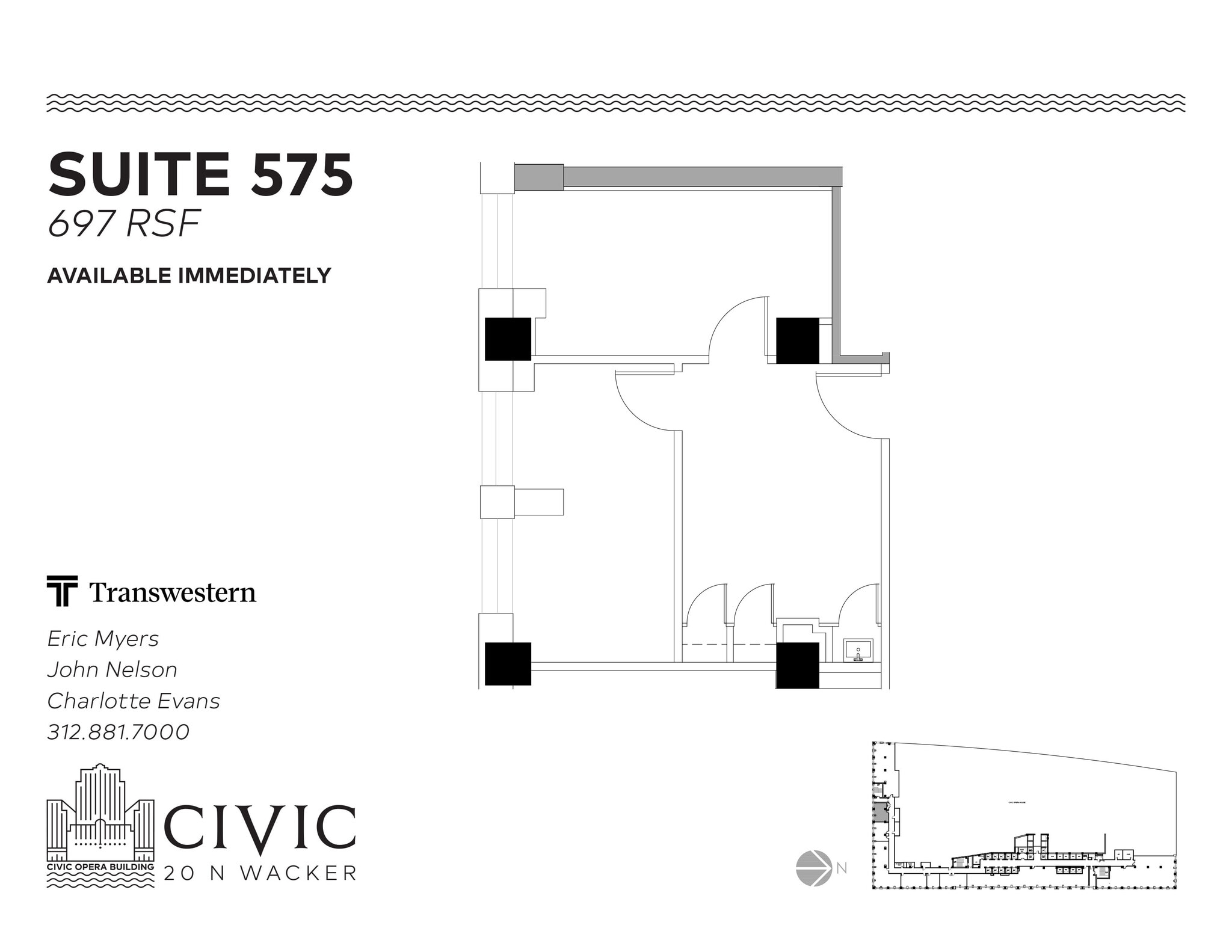 20 N Wacker Dr, Chicago, IL à louer Plan d’étage– Image 1 sur 1