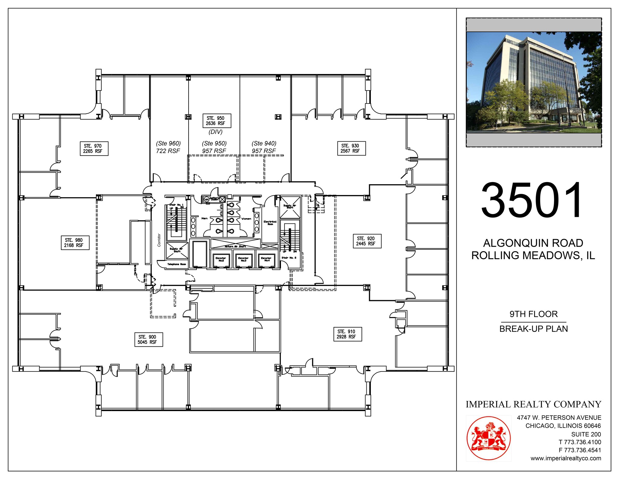 3501 Algonquin Rd, Rolling Meadows, IL à louer Plan de site– Image 1 sur 1