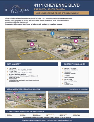 Plus de détails pour 4111 Cheyenne Boulevard, Rapid City, SD - Terrain à louer