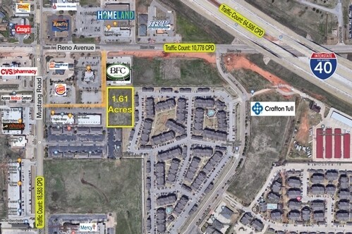 S.E. Corner of Reno Avenue & Mustang Road, Yukon, OK à vendre Aérien– Image 1 sur 2