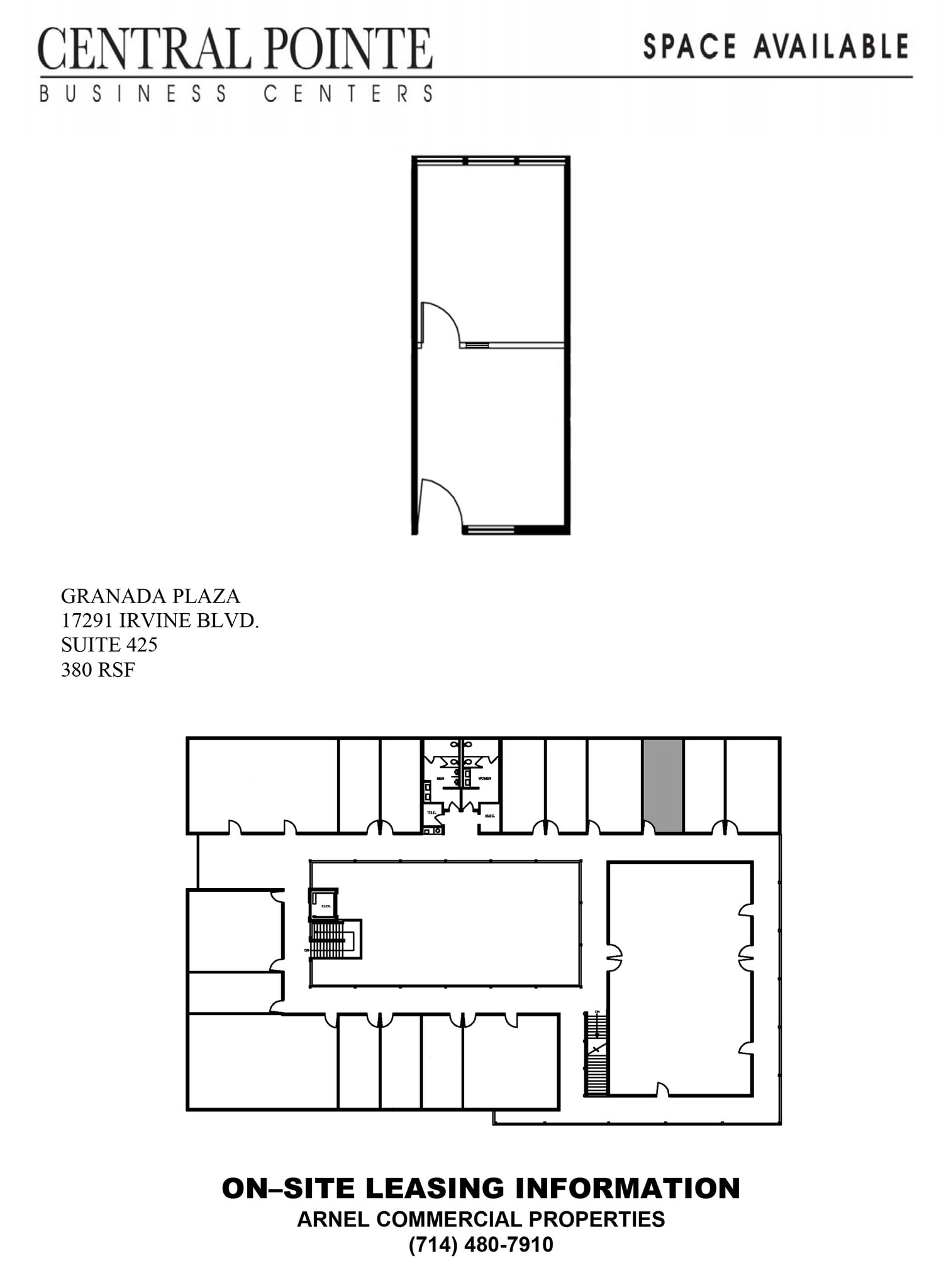 17291 Irvine Blvd, Tustin, CA à louer Plan d’étage– Image 1 sur 1