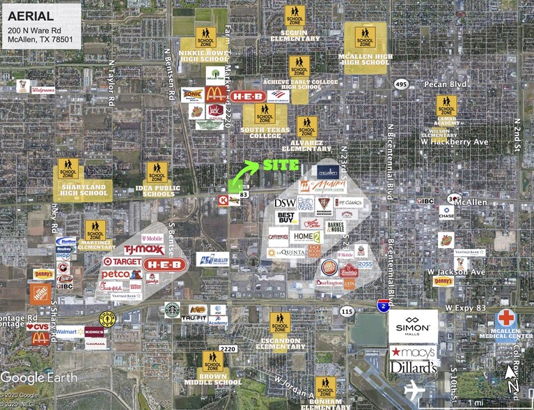 200 N Ware Rd, McAllen, TX à louer - Aérien – Image 3 sur 3