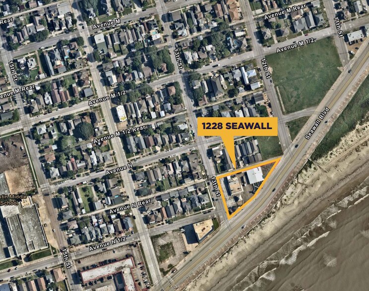 1228 Seawall Blvd, Galveston, TX à louer - Aérien – Image 2 sur 2