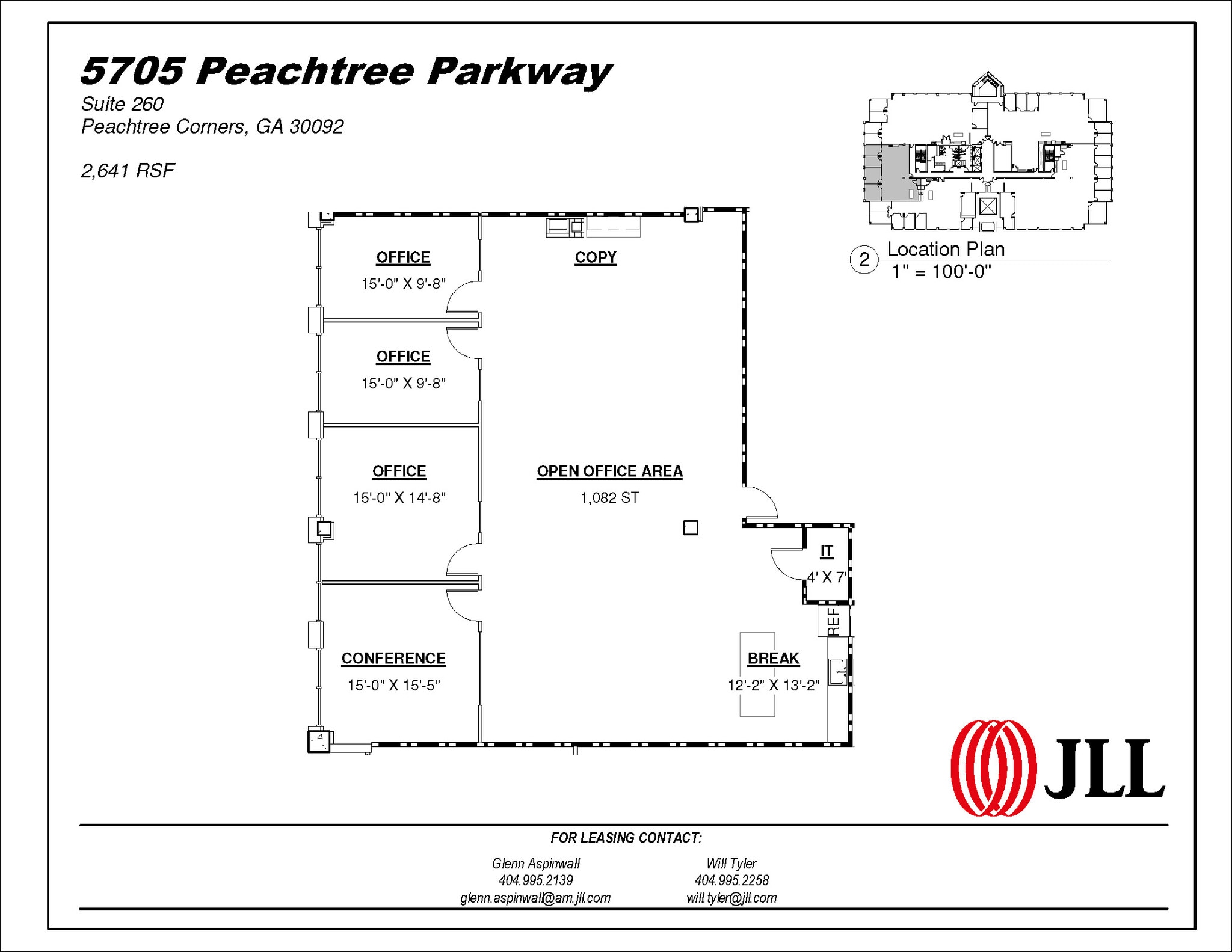 5707 Peachtree Pky, Peachtree Corners, GA à louer Plan d’étage– Image 1 sur 2