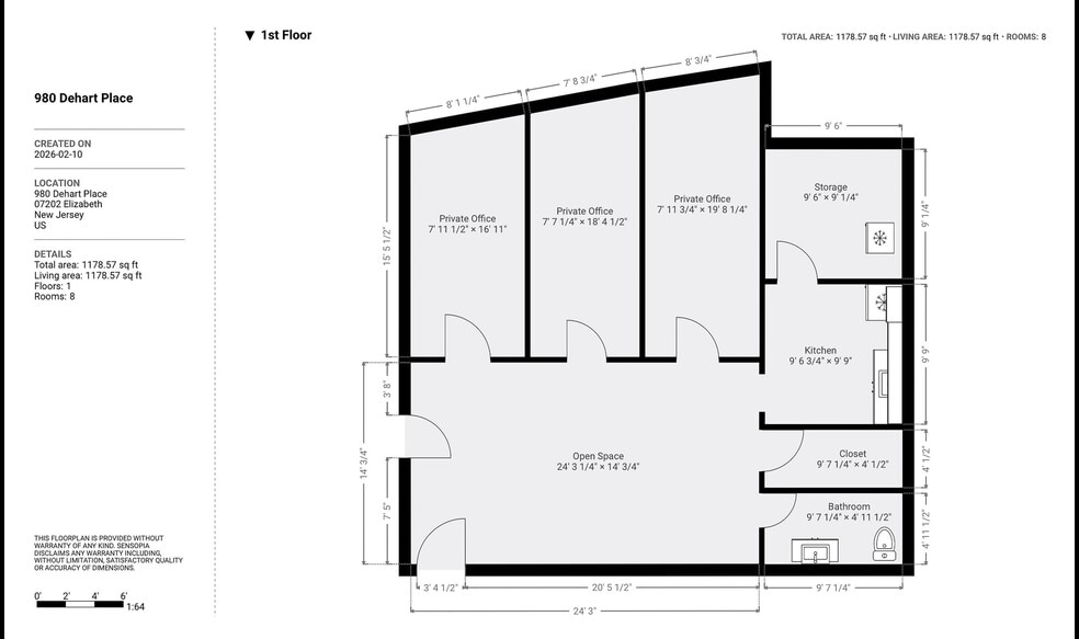 980 Dehart Pl, Elizabeth, NJ à louer - Plan d’étage – Image 2 sur 2