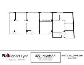 2001 N Lamar St, Dallas, TX à louer Plan d’étage– Image 2 sur 2
