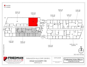 22260 Haggerty Rd, Northville, MI à louer Plan d’étage– Image 2 sur 2
