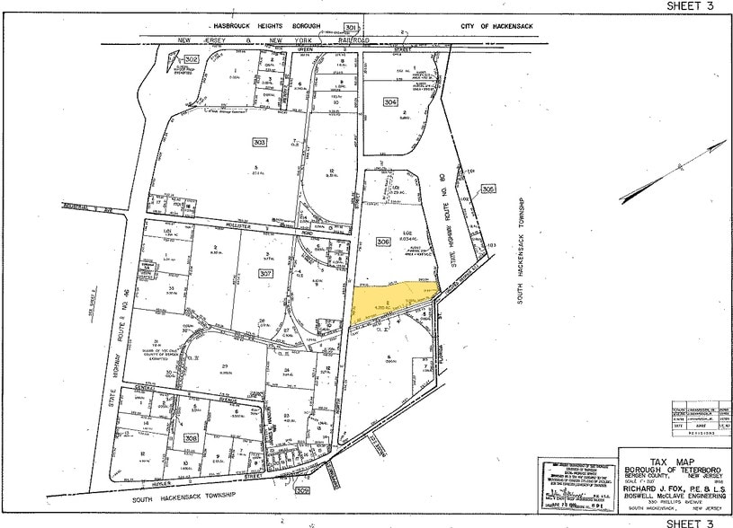 195 North St, Teterboro, NJ à louer - Plan cadastral – Image 2 sur 2
