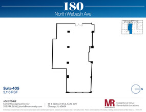 180 N Wabash Ave, Chicago, IL à louer Plan d’étage– Image 1 sur 6