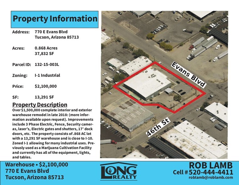 770 E Evans Blvd, Tucson, AZ à vendre - Photo de l’immeuble – Image 2 sur 5