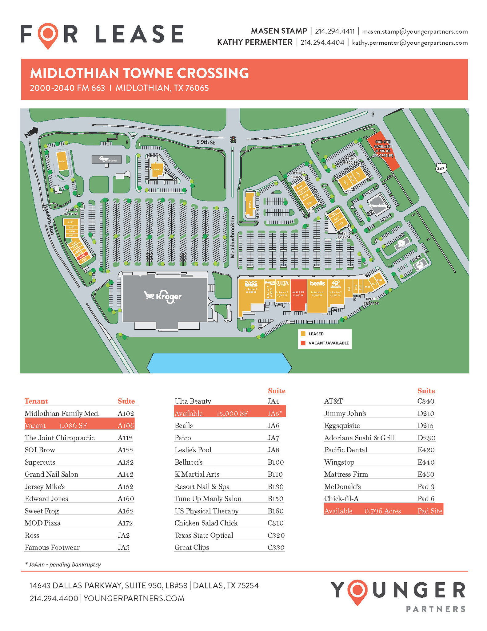 Hwy 287 & FM 663, Midlothian, TX à louer Plan de site– Image 1 sur 2