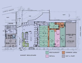 1485-1489 W Sunset Blvd, Los Angeles, CA à louer Plan d’étage– Image 2 sur 2