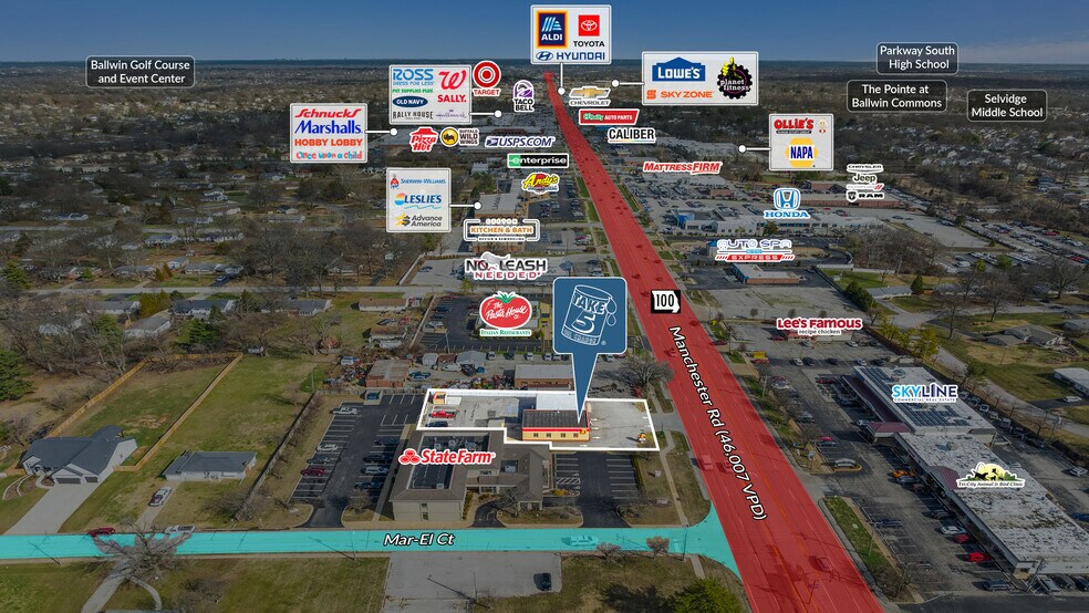 15619 Manchester Rd, Ballwin, MO à vendre - Photo de l’immeuble – Image 2 sur 5