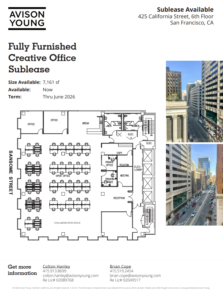 425 California St, San Francisco, CA à louer Plan d’étage– Image 1 sur 1