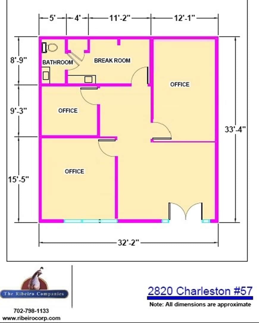 2810 W Charleston Blvd, Las Vegas, NV à louer Plan d’étage– Image 1 sur 1