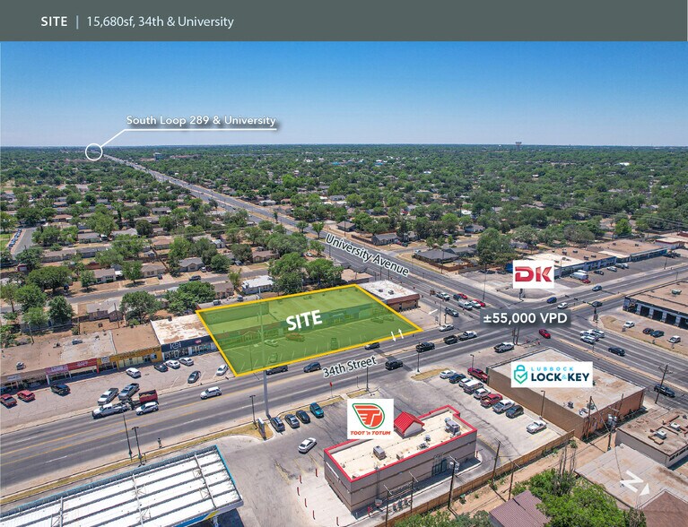 2431-2449 34th St, Lubbock, TX à vendre - Aérien – Image 3 sur 3