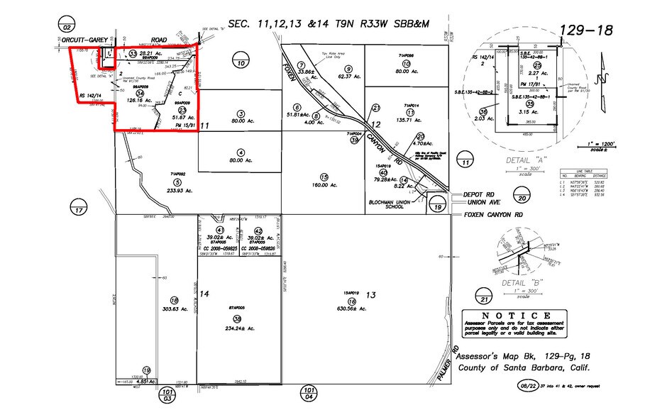 3840 Orcutt Garey Rd, Santa Maria, CA à vendre - Plan cadastral – Image 2 sur 10