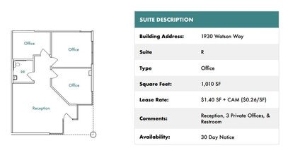 1930 Watson Way, Vista, CA à louer Plan d’étage– Image 2 sur 2