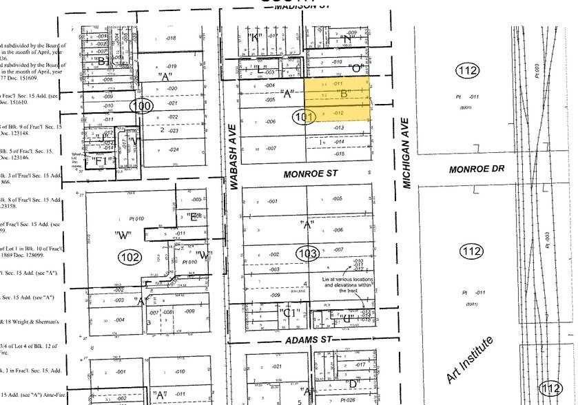 18 S Michigan Ave, Chicago, IL à louer - Plan cadastral – Image 2 sur 5