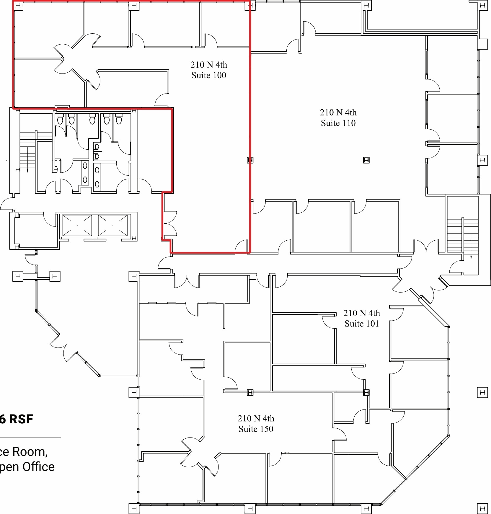 210 N 4th St, San Jose, CA à louer Plan d’étage– Image 1 sur 1