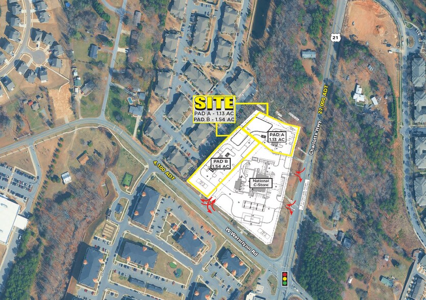 124 Waterlynn Road, Mooresville, NC à louer - Aérien – Image 3 sur 3