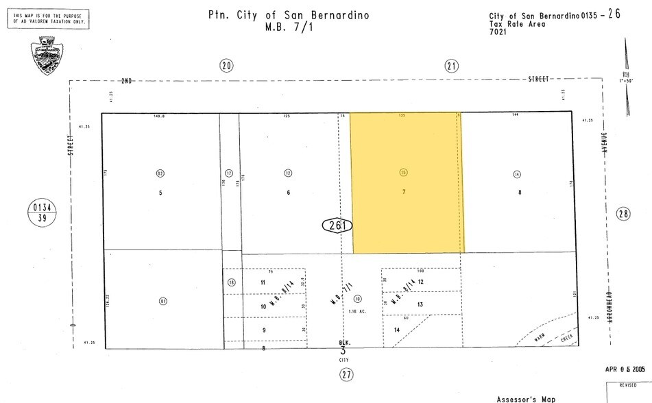 341 W 2nd St, San Bernardino, CA à louer - Plan cadastral – Image 2 sur 3