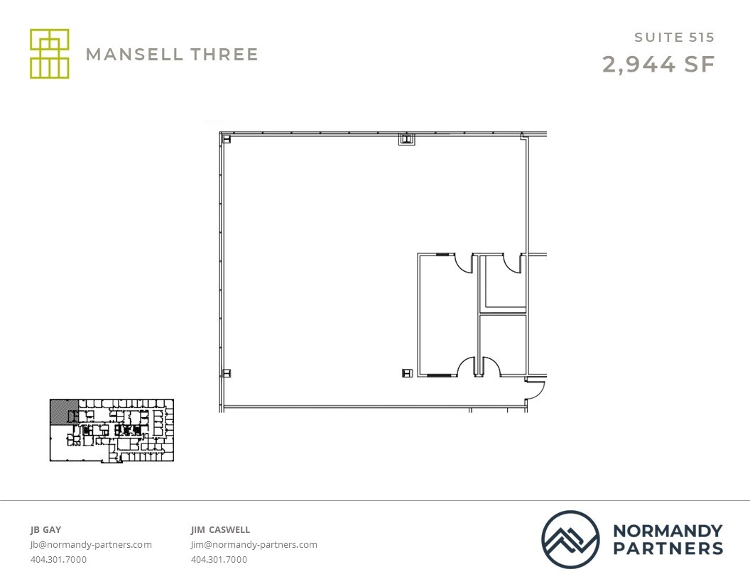 3600 Mansell Rd, Alpharetta, GA à louer Plan d’étage– Image 1 sur 1