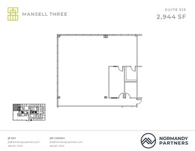 3600 Mansell Rd, Alpharetta, GA à louer Plan d’étage– Image 1 sur 1