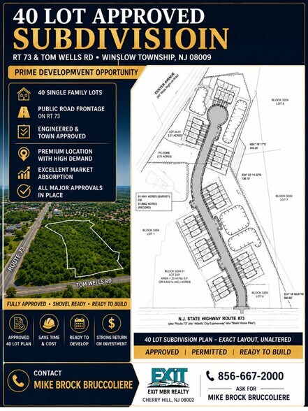 Rt 73 & Tom Wells, Berlin, NJ à vendre - Photo de l’immeuble – Image 1 sur 2