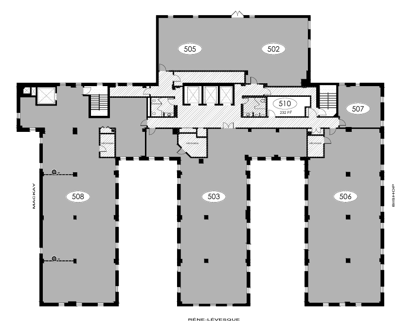 1425 Boul René-Lévesque O, Montréal, QC à louer Plan d’étage– Image 1 sur 1