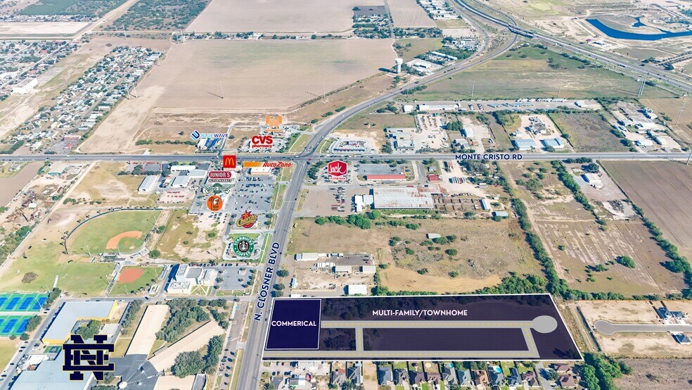 00 N Closner Blvd, Edinburg, TX à vendre - Aérien – Image 2 sur 3