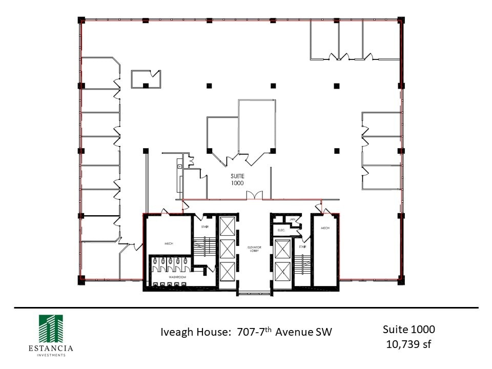 707 7th Ave SW, Calgary, AB à louer Plan d’étage– Image 1 sur 7